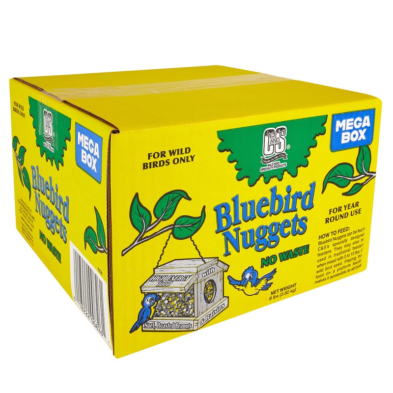 CS C&S Wild Bird Bluebird Suet Nuggets Mega Box, 8 Pounds - Image 1